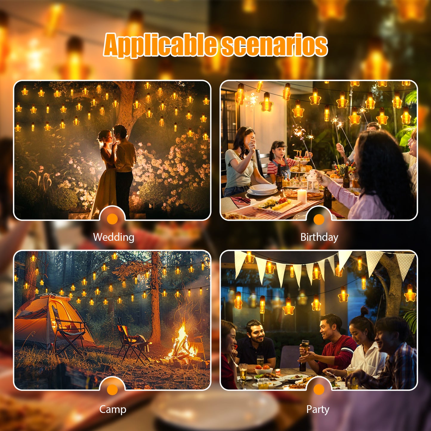 Ciskotu Solar Lichterkette Aussen, 8.0M 15 Glühbirnen 8 Modi LED Stern Hanfseil Lichterkette Außen Wetterfest Gartenleuchte, Vintage Outdoor Hanfseil Lichterkette für Garten, Balkon,Terrasse