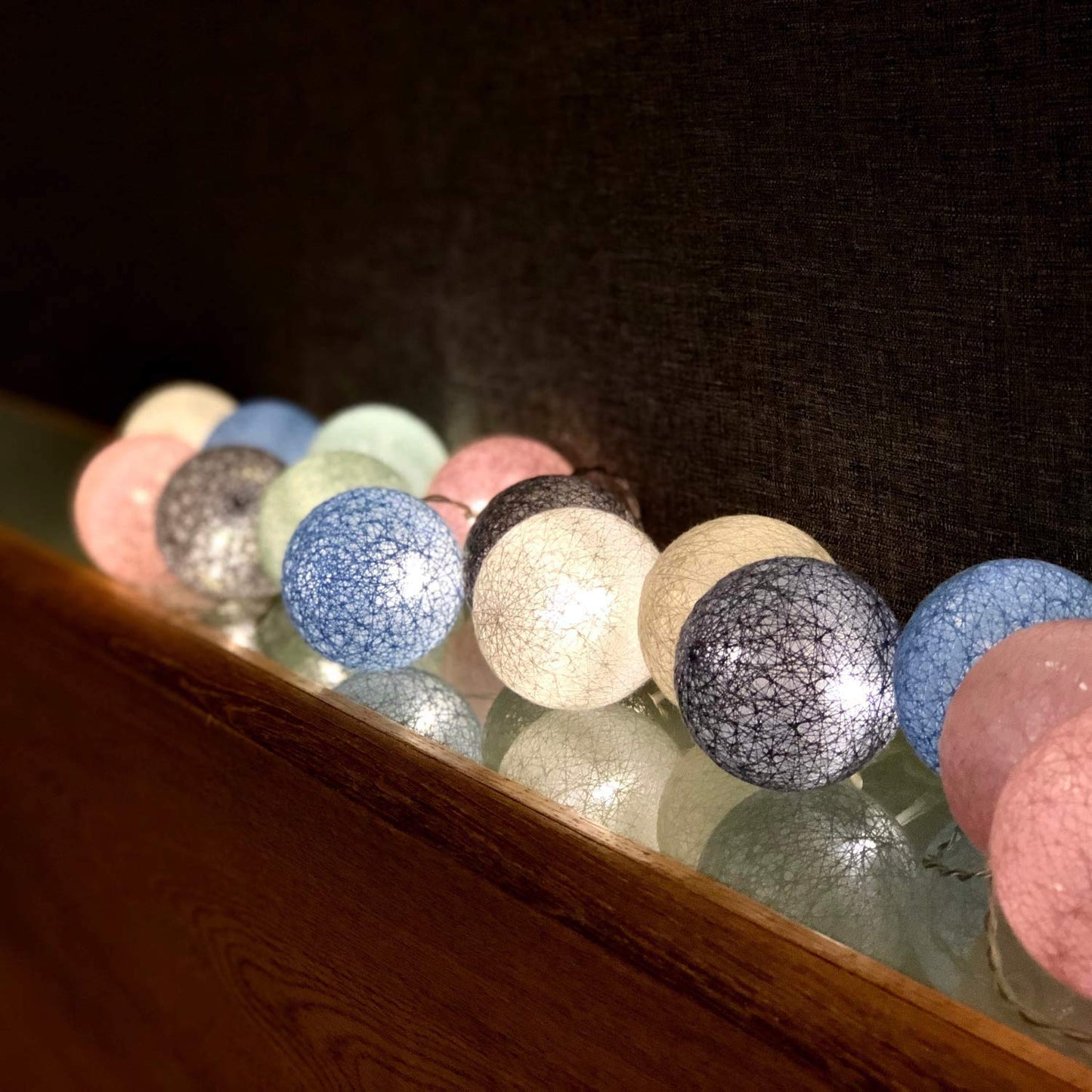 LED Lichterkette Baumwollkugeln mit Stecker, 3,8m 20er Cotton Ball Lichterketten Kugeln Nachtlicht für Weihnachten, Hochzeit, Party, Zimmer, Wohnheim, Innen Deko