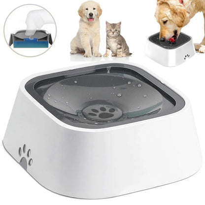 1L Water Bowl for Dogs and Cats Leak-proof Bowl Pet Drinking Bowl Drinking Fountain Pet Automatic Water Dispenser