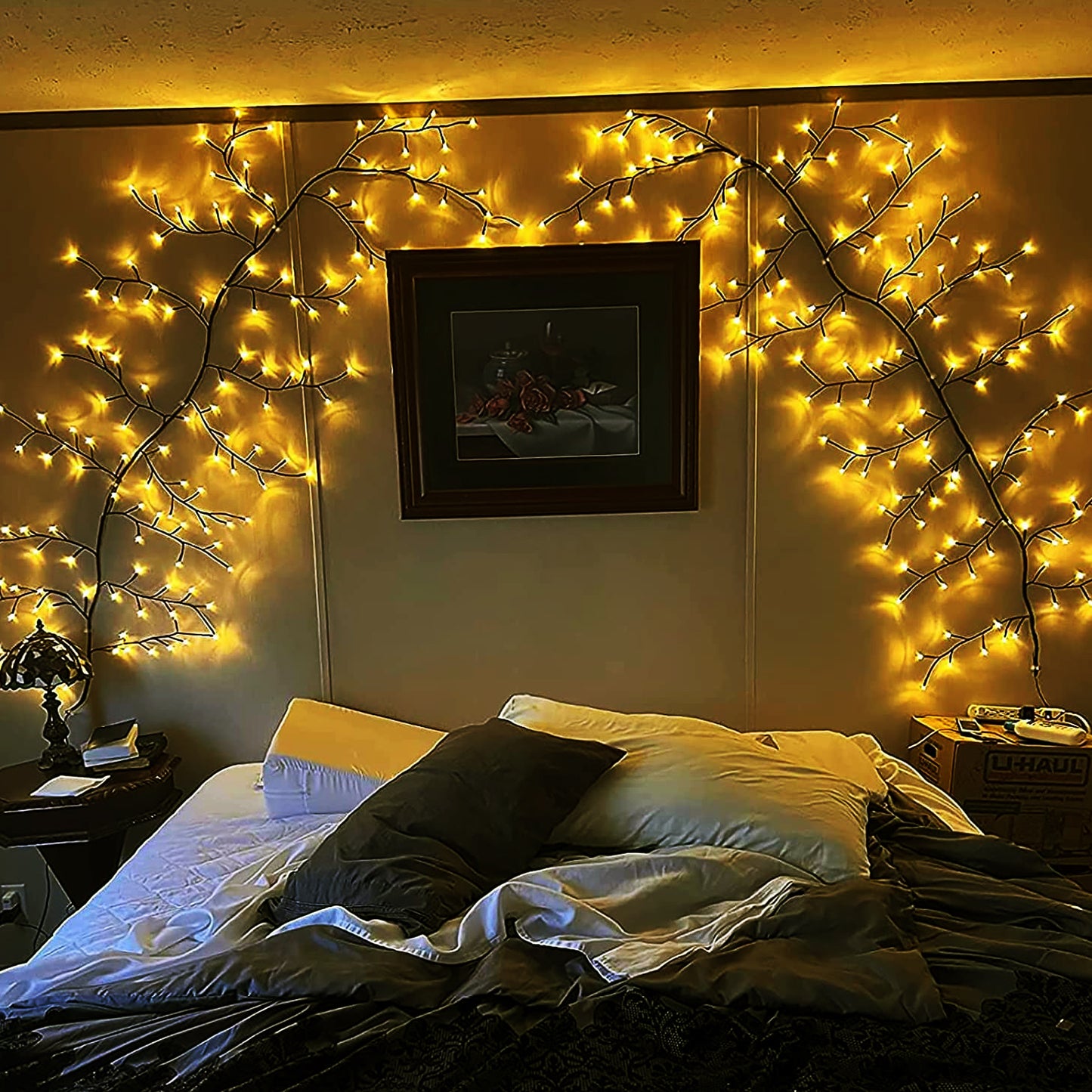 Ciskotu Lichterkette Willow Vine, 8 Modes USB Weidenrebe Baum Lichter mit Fernbedienung|Timer, 144 LED Biegbare Künstliche Baumzweige Lichter, Innen Wanddeko Aesthetic Room Schlafzimmer Deko