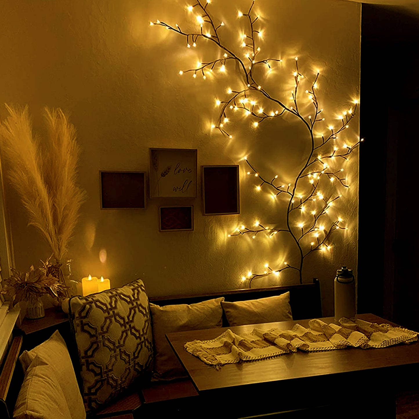 Ciskotu Lichterkette Willow Vine, 8 Modes USB Weidenrebe Baum Lichter mit Fernbedienung|Timer, 144 LED Biegbare Künstliche Baumzweige Lichter, Innen Wanddeko Aesthetic Room Schlafzimmer Deko