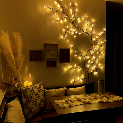 Ciskotu Lichterkette Willow Vine, 8 Modes USB Weidenrebe Baum Lichter mit Fernbedienung|Timer, 144 LED Biegbare Künstliche Baumzweige Lichter, Innen Wanddeko Aesthetic Room Schlafzimmer Deko