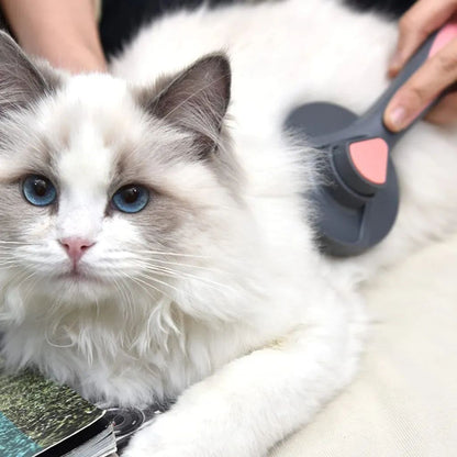 Pet dog brush, cat brush, pet brushes, hair remover pet brush for long hair and short hair, clean pet hair from the brush