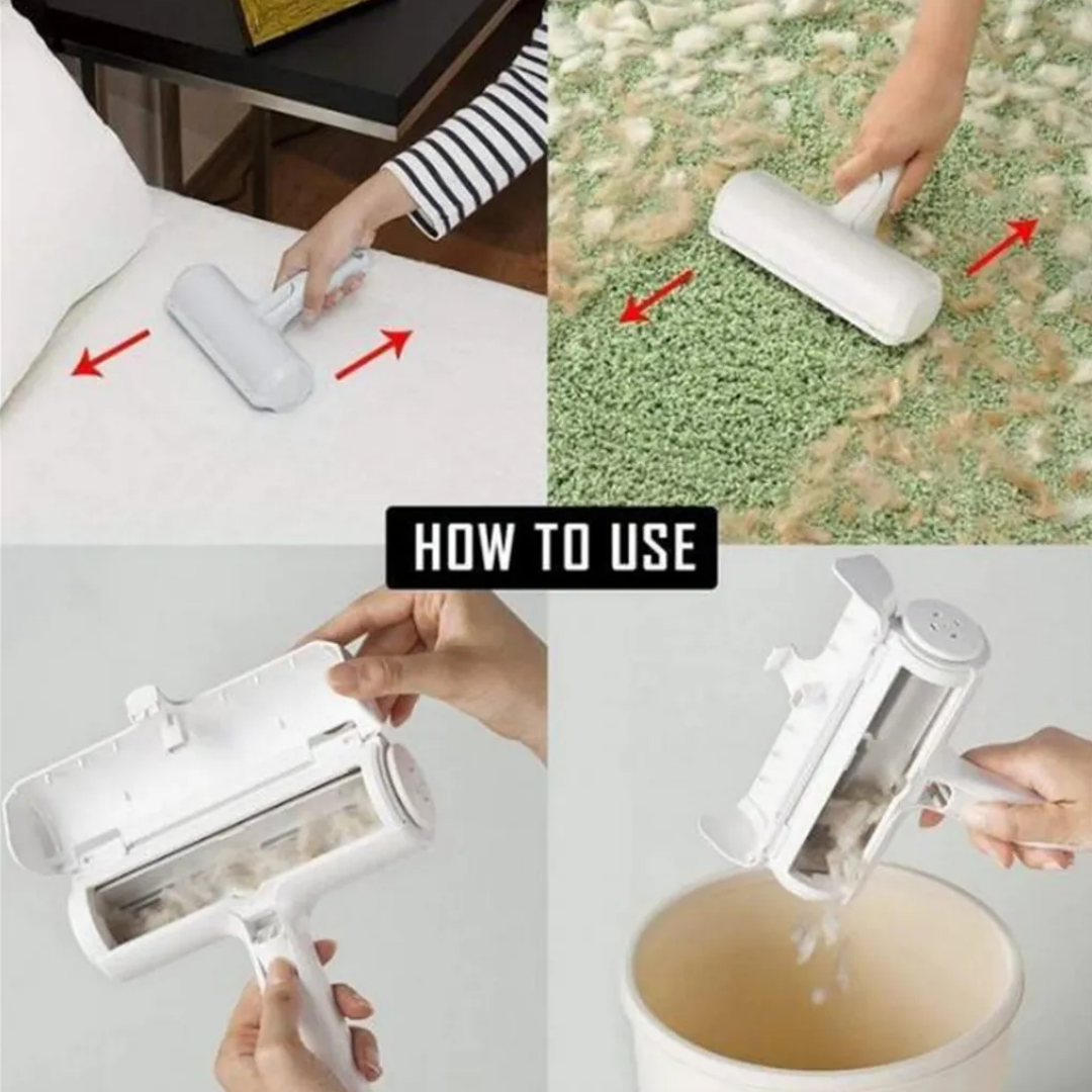 Pet hair remover, lint roller, lint brush, reusable