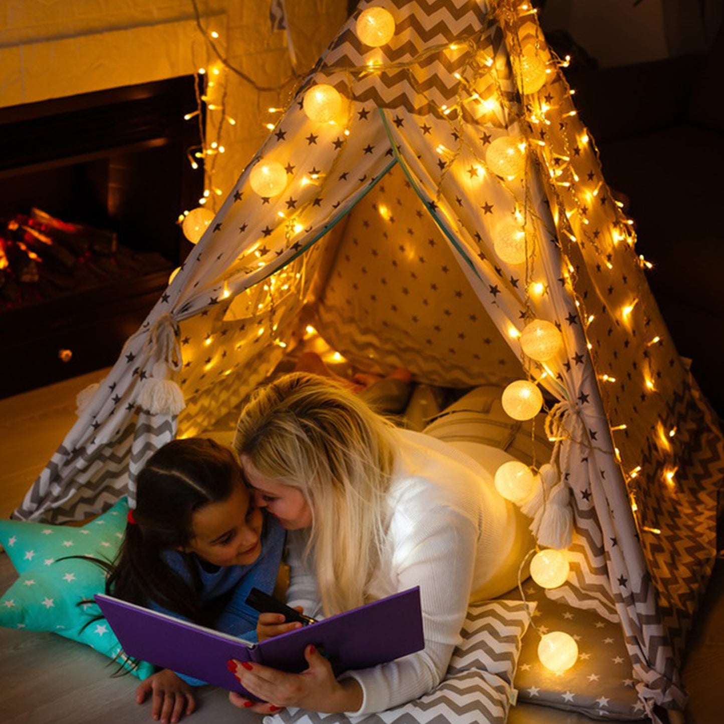 Ciskotu Baumwollkugeln Lichterkette, 20 LED USB Dimmbar Cotton Ball Lichterkette mit Fernbedienung und Timer, LED Kugeln Lichterkette Innen für Kinderzimmer Weihnachten Hochzeit Party (Weiß)