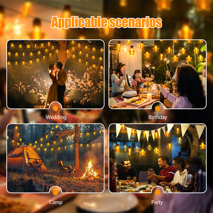 Ciskotu Solar Lichterkette Aussen, 8.0M 15 Glühbirnen 8 Modi LED Stern Hanfseil Lichterkette Außen Wetterfest Gartenleuchte, Vintage Outdoor Hanfseil Lichterkette für Garten, Balkon,Terrasse