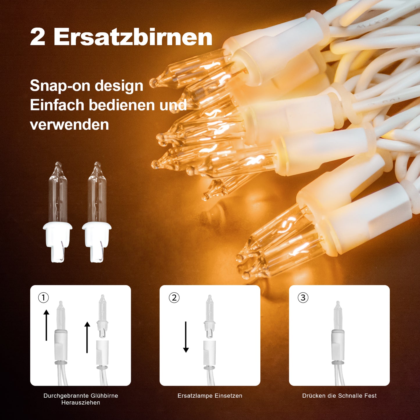 Ciskotu Lichterkette Weihnachtsbaum Warmweiß, 8.85M 50Lichter Lichterkette Tannenbaum Innen IP44 Wasserdicht mit Stecker, Geeignet für Weihnachtsdekoration, Weihnachtsbaumbeleuchtung, Raumdekoration