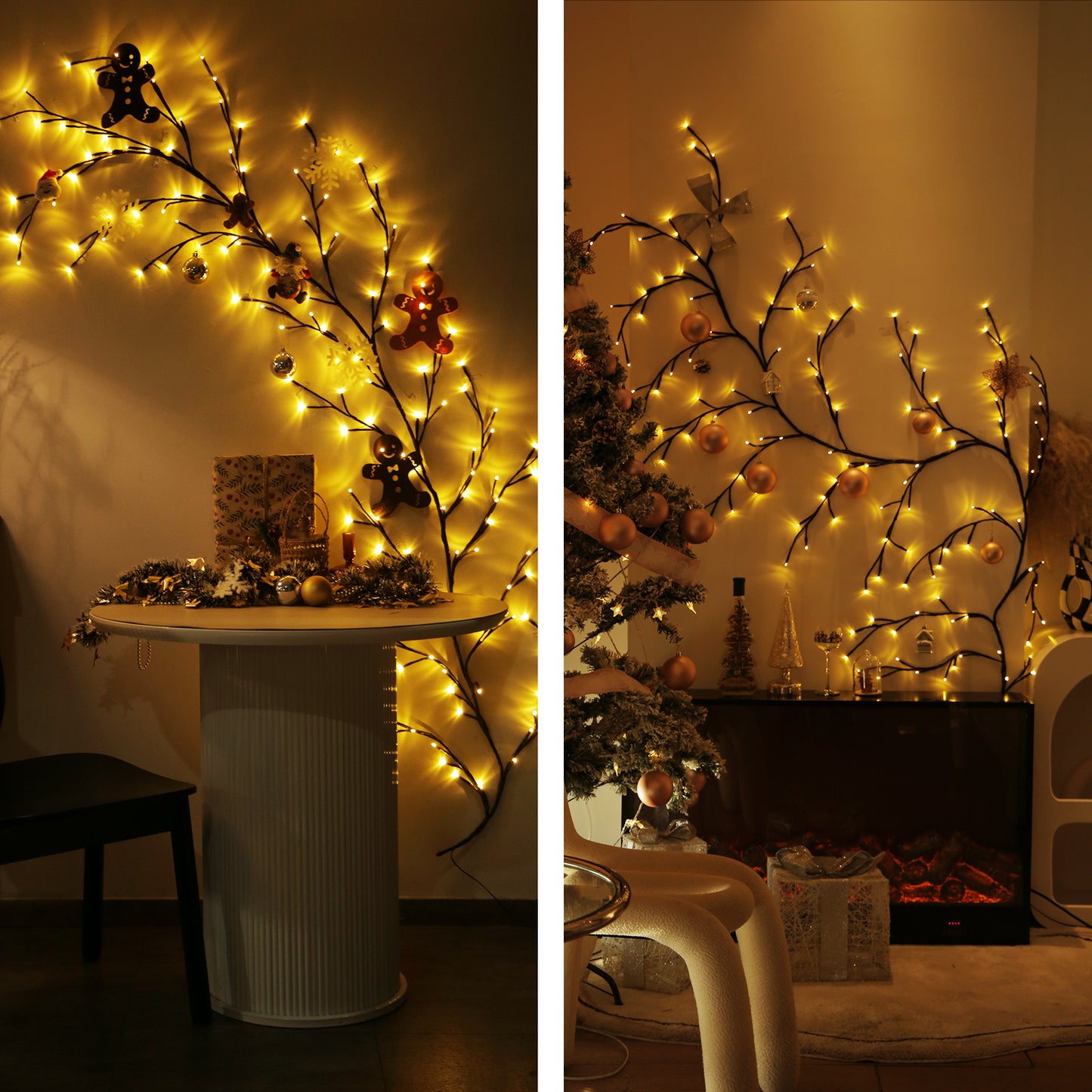 Ciskotu Lichterkette Willow Vine, 8 Modes USB Weidenrebe Baum Lichter mit Fernbedienung|Timer, 144 LED Biegbare Künstliche Baumzweige Lichter, Innen Wanddeko Aesthetic Room Schlafzimmer Deko