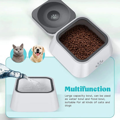1L Water Bowl for Dogs and Cats Leak-proof Bowl Pet Drinking Bowl Drinking Fountain Pet Automatic Water Dispenser