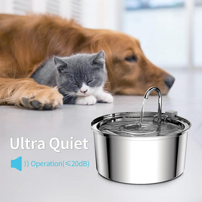 3.2L cat fountain,automatic drinking fountain for cats and dogs,ultra quiet water fountain for cats,dog water dispenser stainless steel for cats,dogs