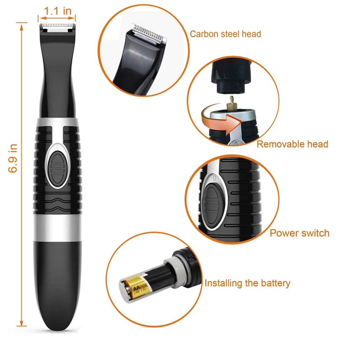 Dog clipper, cordless low noise electric pet trimmer, dog grooming hair clipper for trimming hair around paws, torso