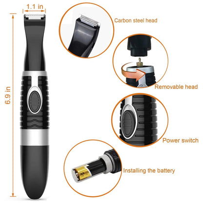 Dog clipper, cordless low noise electric pet trimmer, dog grooming hair clipper for trimming hair around paws, torso