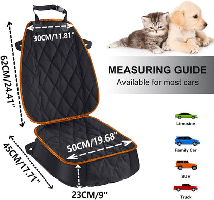 Dog Pet Car Seat Cover, Waterproof Front Seat Covers for Dogs, Car Seat Protector for Dogs with Side Flaps, Fits Most Cars, SUVs