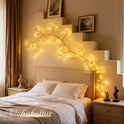 lichterkette willow vine mit Stecker, 384 LEDs Led Baum Blühender mit Fernbedienung|Timer, 8 Modi lichterkette wanddeko für zimmer schlafzimmer wohnzimmer aesthetic [Energieklasse C]