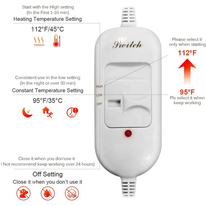 Pet Heated Blanket for Cats and Dogs, Pet Heated Blanket with Adjustable Temperature Controls, Waterproof Heating Mat with Anti-Break Bite Tube and Replaceable Felt Cover
