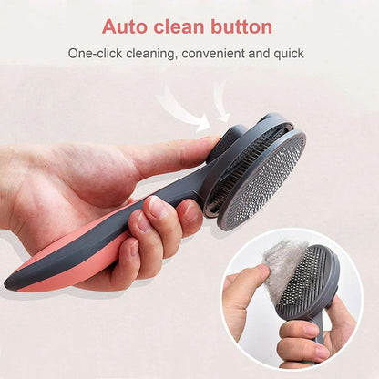 Pet dog brush, cat brush, pet brushes, hair remover pet brush for long hair and short hair, clean pet hair from the brush