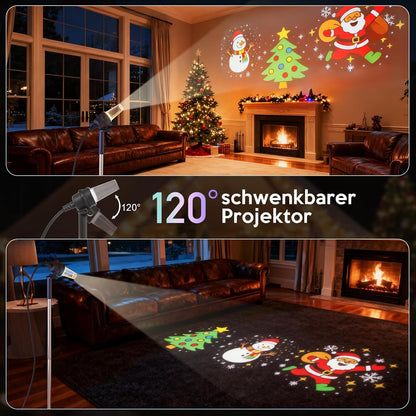 Projektor Weihnachten Aussen,Schneemann,Weihnachtsmann,Weihnachtsbaum Projektor,Wasserdicht Weihnachtsbeleuchtung außen für Garten Fenster Wand Hof Party Weihnachtsdeko