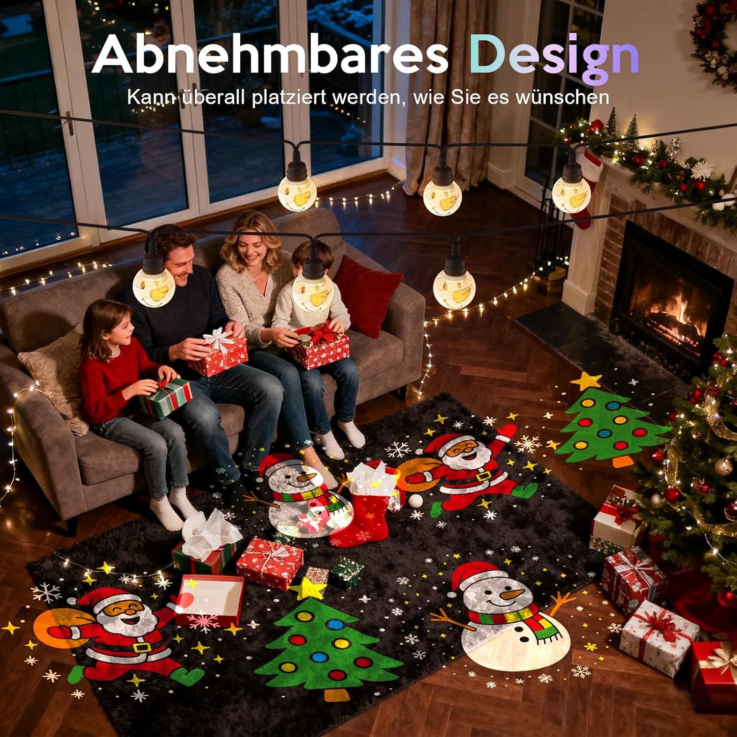 Projektor Weihnachten Aussen,Schneemann,Weihnachtsmann,Weihnachtsbaum Projektor,Wasserdicht Weihnachtsbeleuchtung außen für Garten Fenster Wand Hof Party Weihnachtsdeko