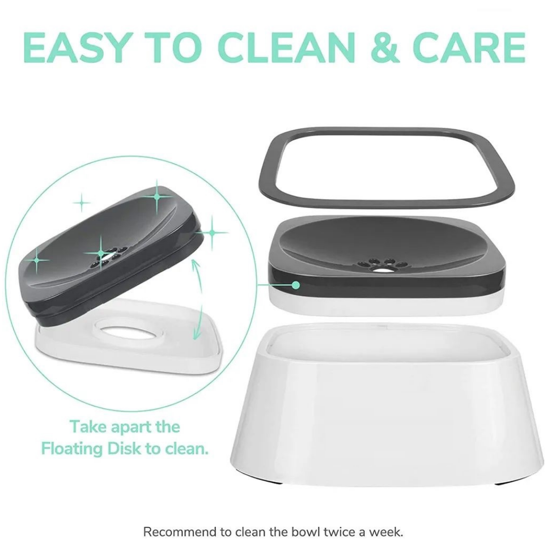 1L Water Bowl for Dogs and Cats Leak-proof Bowl Pet Drinking Bowl Drinking Fountain Pet Automatic Water Dispenser