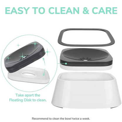 1L Water Bowl for Dogs and Cats Leak-proof Bowl Pet Drinking Bowl Drinking Fountain Pet Automatic Water Dispenser