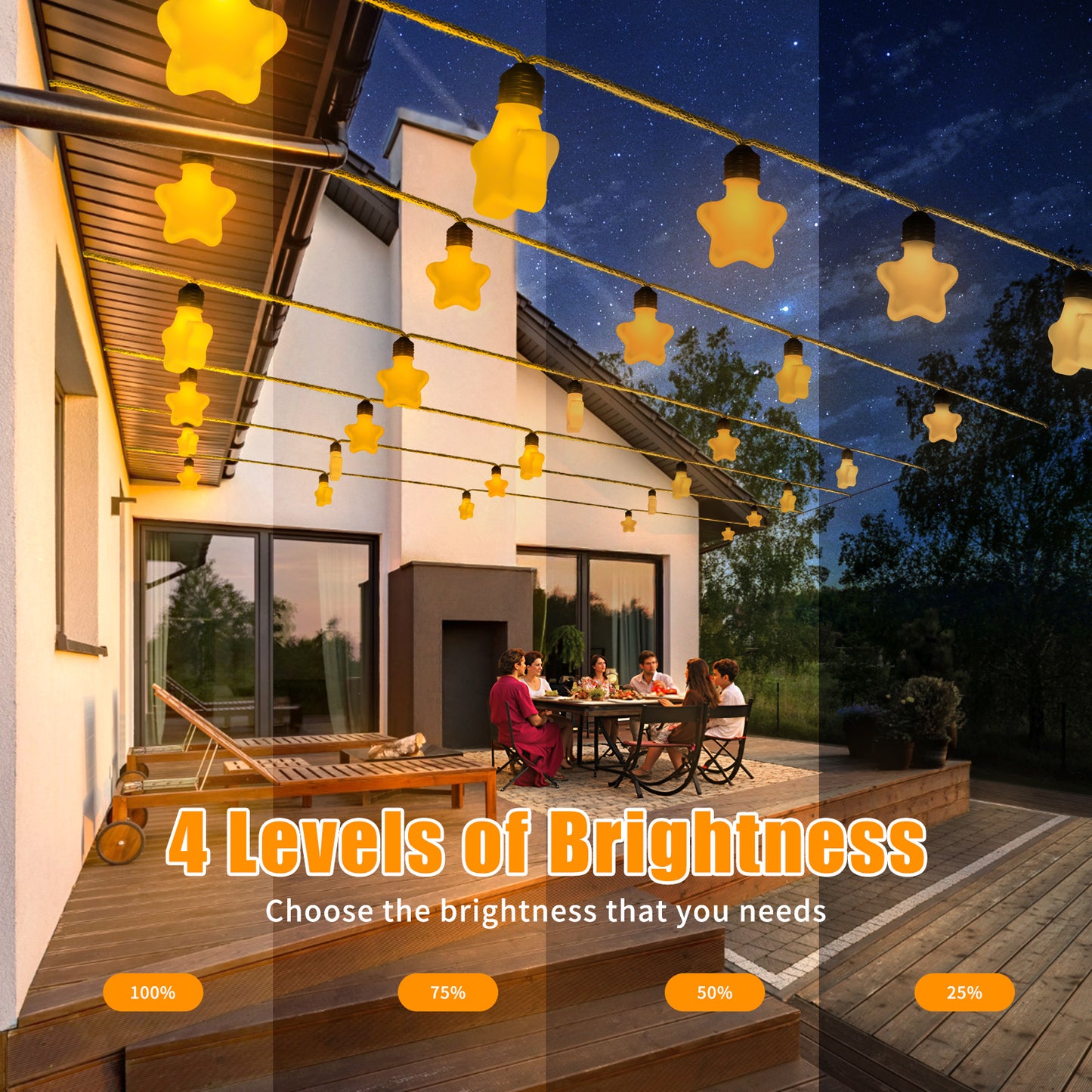 Ciskotu Solar Lichterkette Aussen, 8.0M 15 Glühbirnen 8 Modi LED Stern Hanfseil Lichterkette Außen Wetterfest Gartenleuchte, Vintage Outdoor Hanfseil Lichterkette für Garten, Balkon,Terrasse (Weiß)