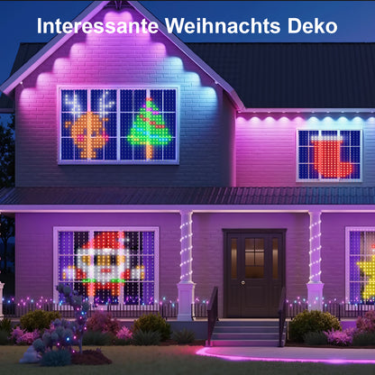 Ciskotu LED Lichtervorhang, 86+ Modi RGBIC Smart Vorhang Lichter DIY Dynamisch Muster mit 400 LED, IP65 Wasserdicht Mehrfarbig Lichterketten Vorhang für Weihnachten Deko (2 x 2M)