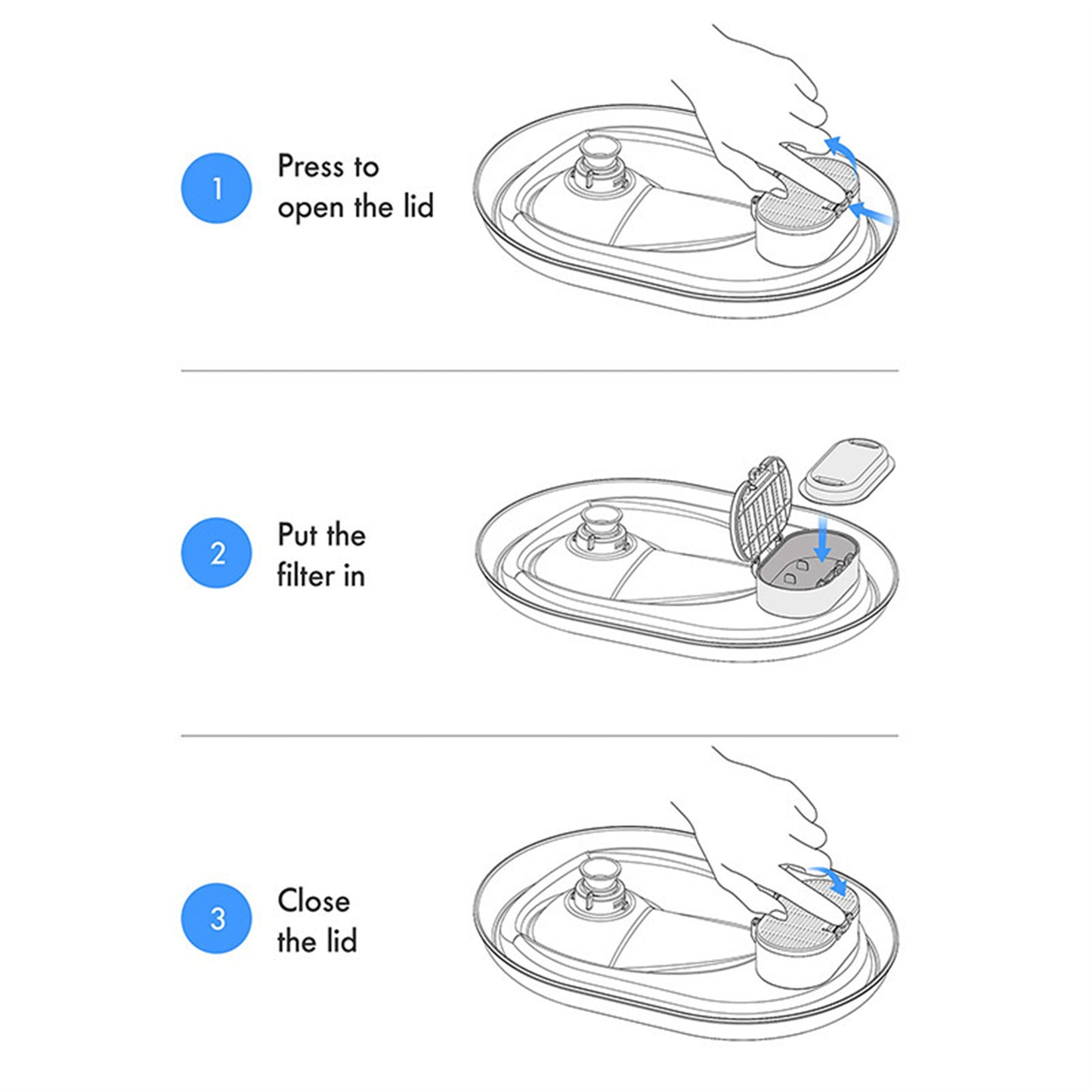 Replacement Filter for 3.2L Stainless Steel Cat Water Fountain Ultra Quiet Pet Fountain Pack of 8 (Carbon Filter + Foam Filter)