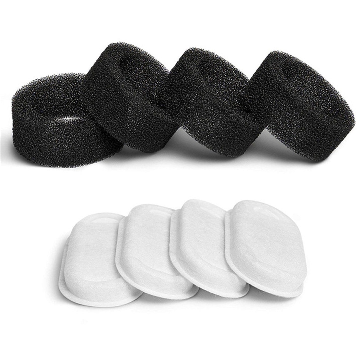 Replacement Filter for 3.2L Stainless Steel Cat Water Fountain Ultra Quiet Pet Fountain Pack of 8 (Carbon Filter + Foam Filter)