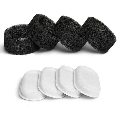 Replacement Filter for 3.2L Stainless Steel Cat Water Fountain Ultra Quiet Pet Fountain Pack of 8 (Carbon Filter + Foam Filter)