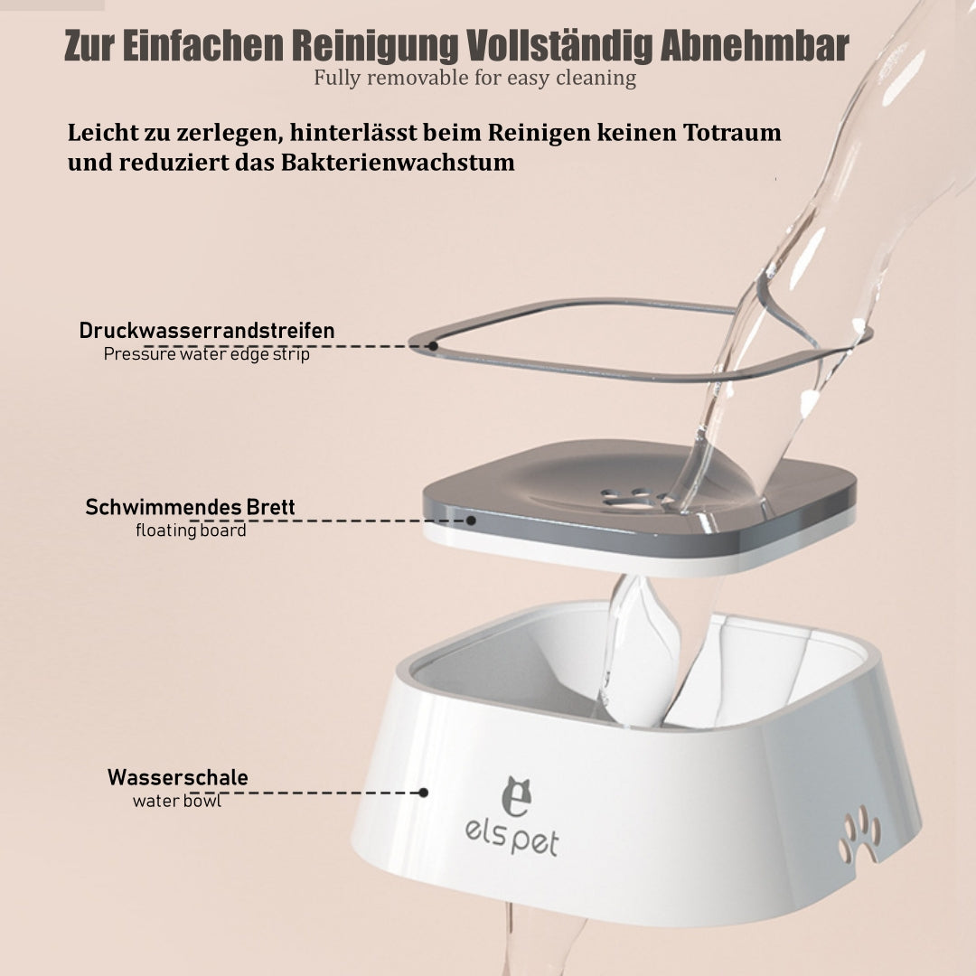 1L Water Bowl for Dogs and Cats Leak-proof Bowl Pet Drinking Bowl Drinking Fountain Pet Automatic Water Dispenser