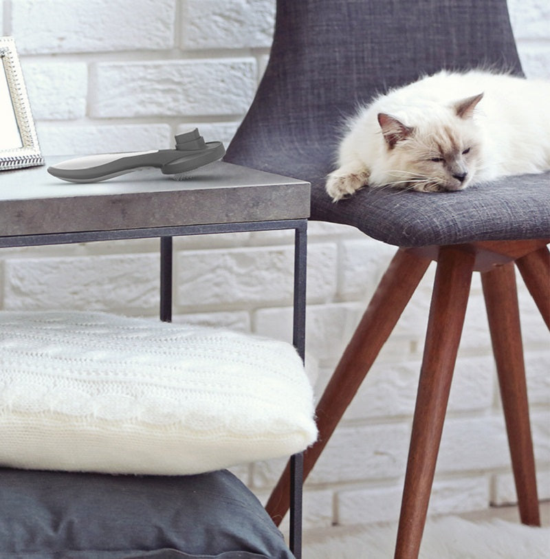 Pet dog brush, cat brush, pet brushes, hair remover pet brush for long hair and short hair, clean pet hair from the brush