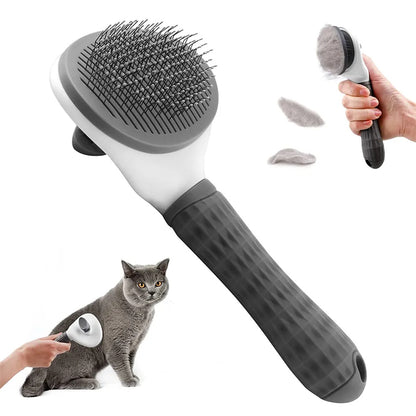 Cat Dog Brush 3-in-1 Set Combs in Short and Long Hair Fur Comb Detangler Undercoat Brush Undercoat Dog Brush Gray