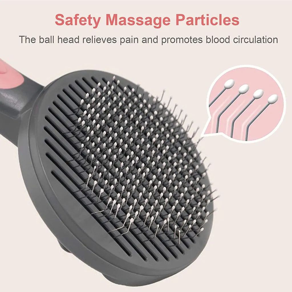 Pet dog brush, cat brush, pet brushes, hair remover pet brush for long hair and short hair, clean pet hair from the brush