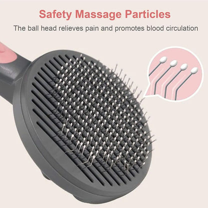 Pet dog brush, cat brush, pet brushes, hair remover pet brush for long hair and short hair, clean pet hair from the brush