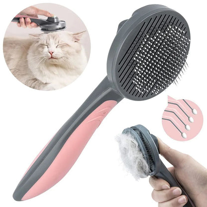 Pet dog brush, cat brush, pet brushes, hair remover pet brush for long hair and short hair, clean pet hair from the brush