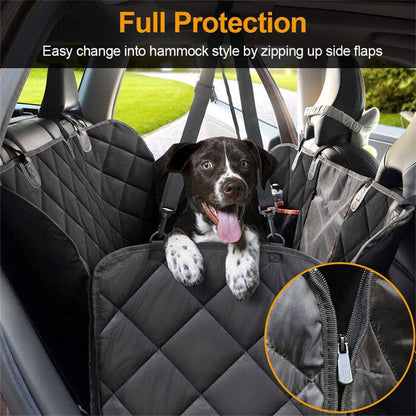 Animal blanket, dog seat cover for back seat, 100% waterproof, dog car seat covers with mesh window, scratch-resistant, non-slip, car hammock for dogs