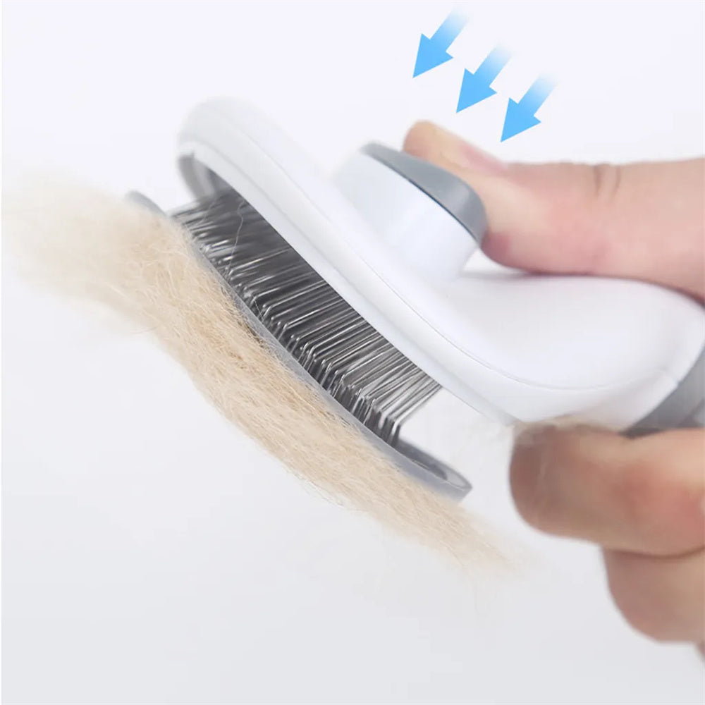 Cat Dog Brush 3-in-1 Set Combs in Short and Long Hair Fur Comb Detangler Undercoat Brush Undercoat Dog Brush Gray
