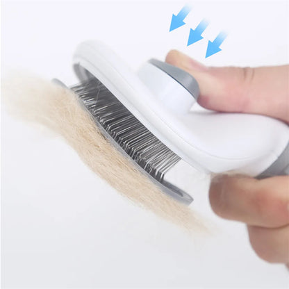 Cat Dog Brush 3-in-1 Set Combs in Short and Long Hair Fur Comb Detangler Undercoat Brush Undercoat Dog Brush Gray