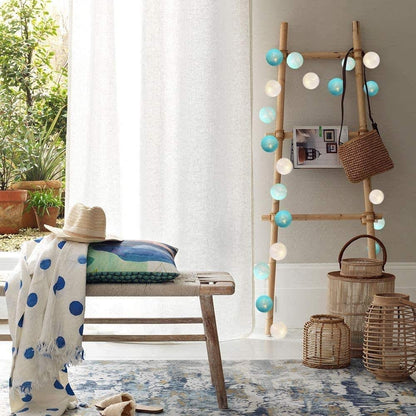 Ciskotu LED Lichterkette Baumwollkugeln mit Stecker, 3,8m 20er Cotton Ball Lichterketten Kugeln Nachtlicht für Weihnachten, Hochzeit, Party, Zimmer, Wohnheim, Innen Deko